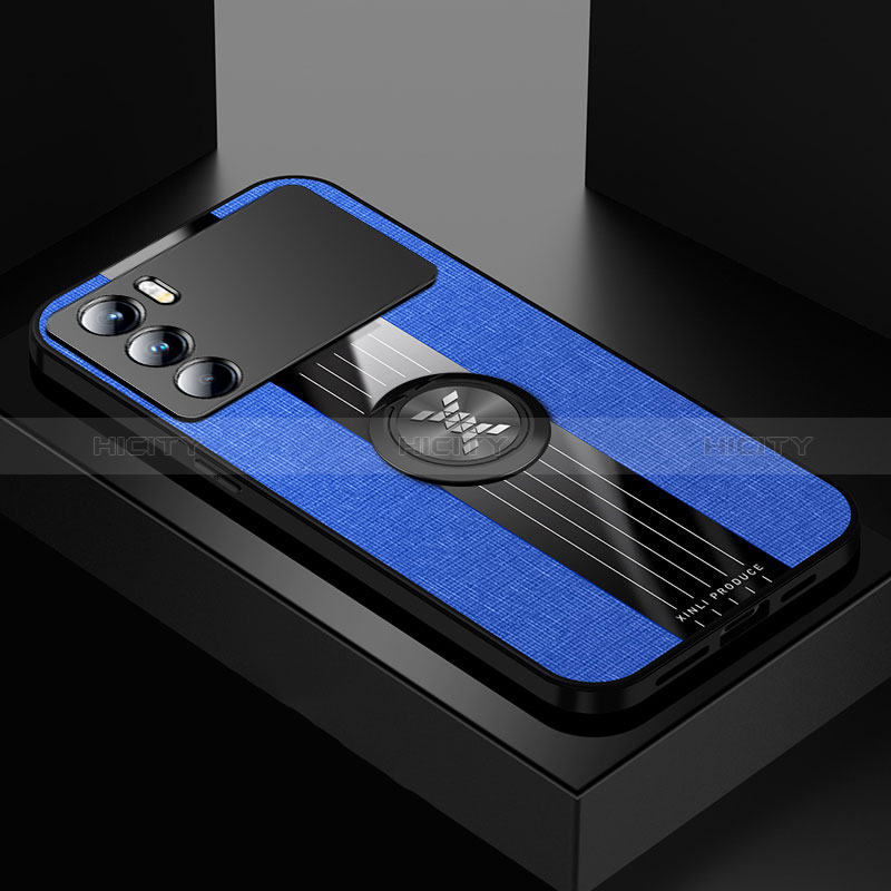 Custodia Silicone Ultra Sottile Morbida Cover con Magnetico Anello Supporto X01L per Oppo K9 Pro 5G