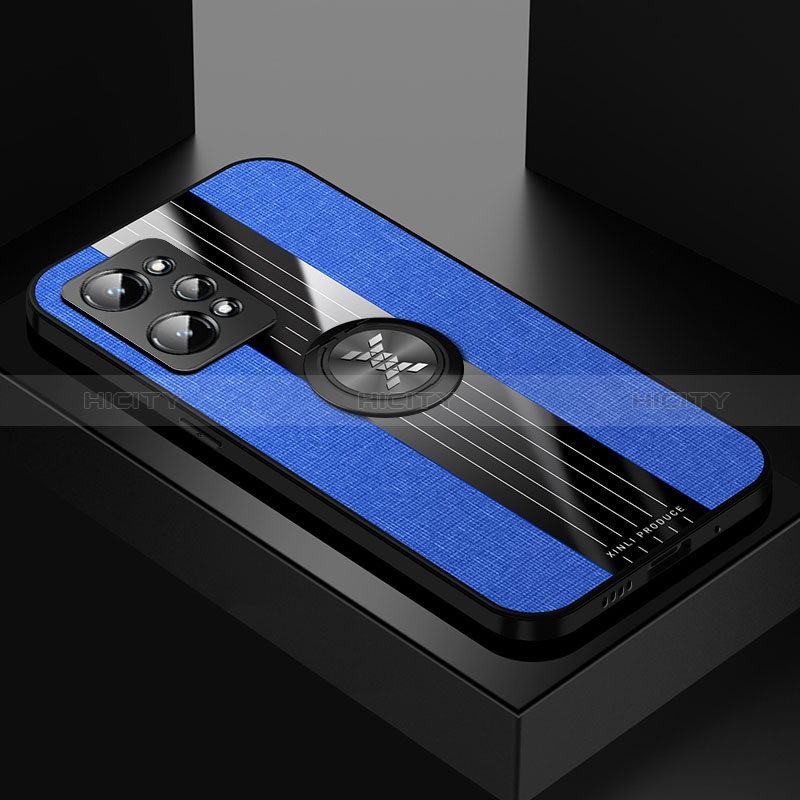 Custodia Silicone Ultra Sottile Morbida Cover con Magnetico Anello Supporto X01L per Realme GT Neo 3T 5G