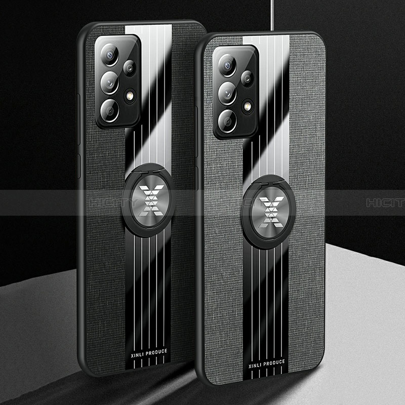 Custodia Silicone Ultra Sottile Morbida Cover con Magnetico Anello Supporto X01L per Samsung Galaxy A23 4G