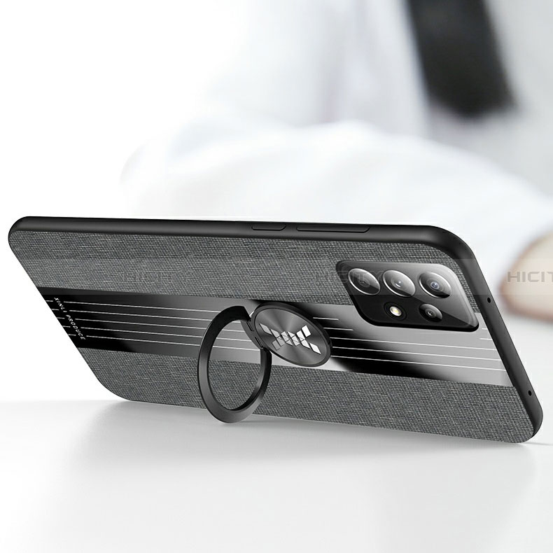 Custodia Silicone Ultra Sottile Morbida Cover con Magnetico Anello Supporto X01L per Samsung Galaxy A23 4G