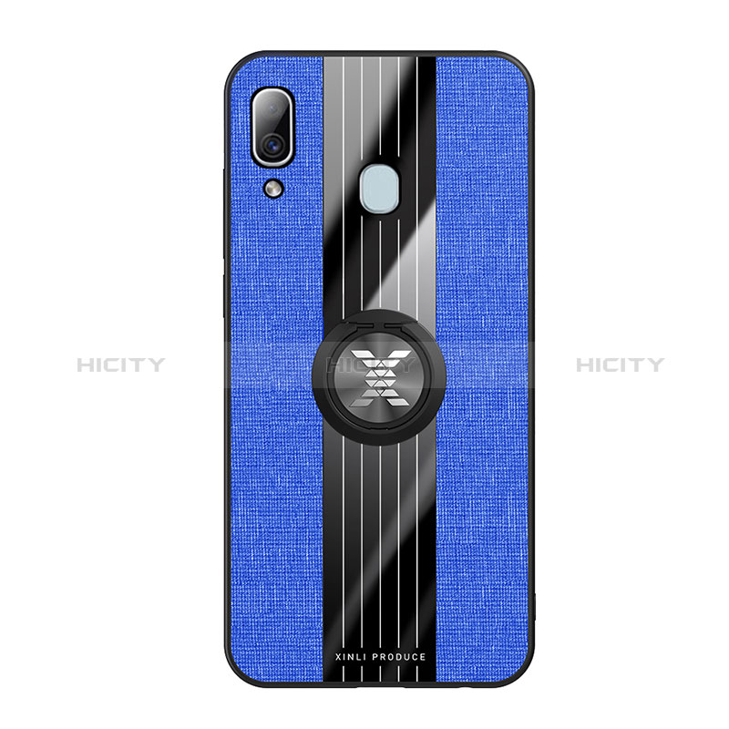 Custodia Silicone Ultra Sottile Morbida Cover con Magnetico Anello Supporto X01L per Samsung Galaxy A30