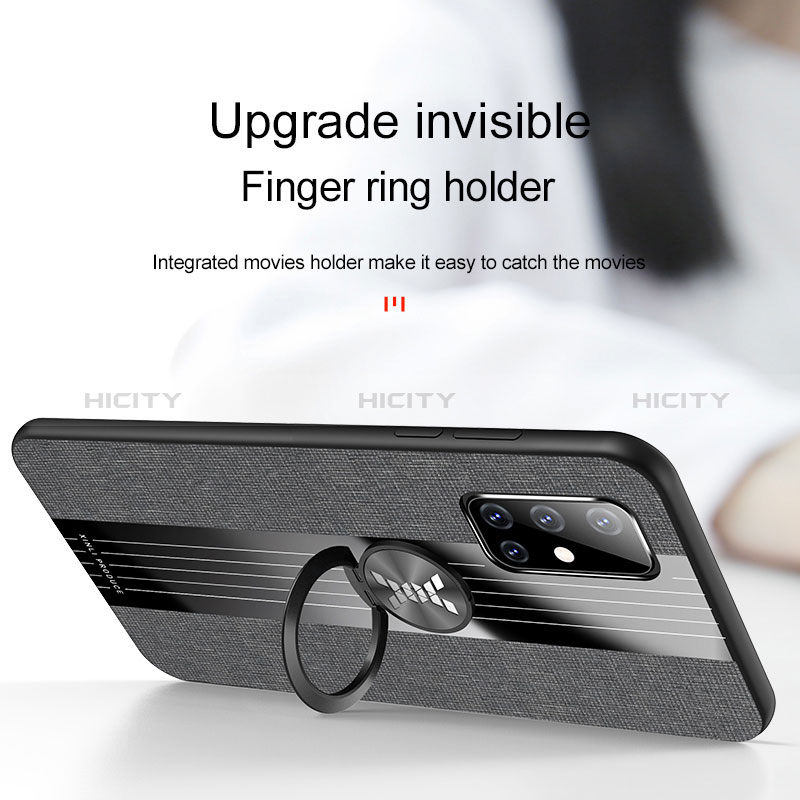 Custodia Silicone Ultra Sottile Morbida Cover con Magnetico Anello Supporto X01L per Samsung Galaxy A51 5G