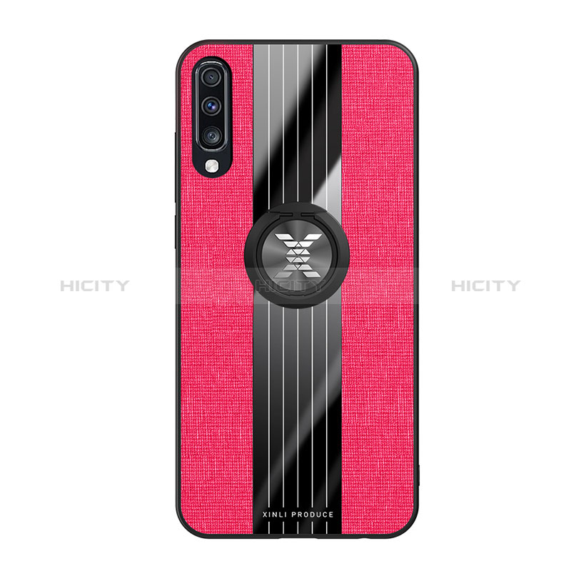 Custodia Silicone Ultra Sottile Morbida Cover con Magnetico Anello Supporto X01L per Samsung Galaxy A70S