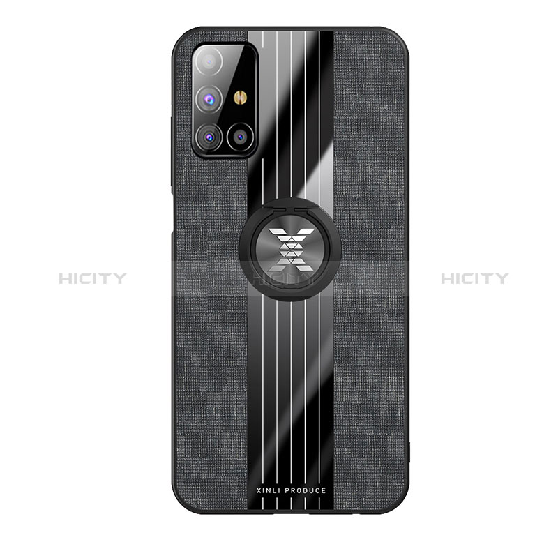 Custodia Silicone Ultra Sottile Morbida Cover con Magnetico Anello Supporto X01L per Samsung Galaxy M31s