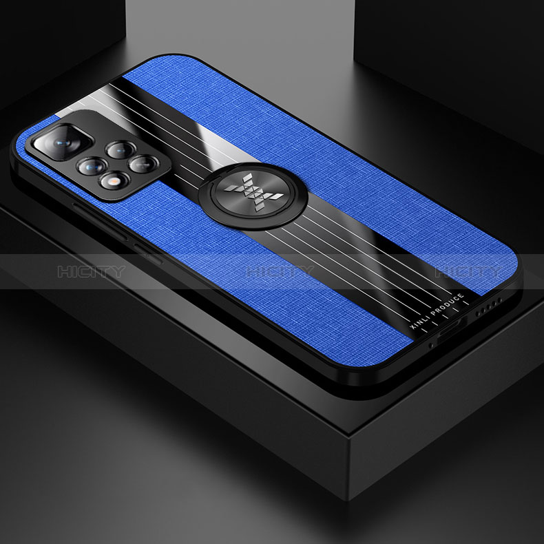 Custodia Silicone Ultra Sottile Morbida Cover con Magnetico Anello Supporto X01L per Xiaomi Mi 11i 5G (2022)