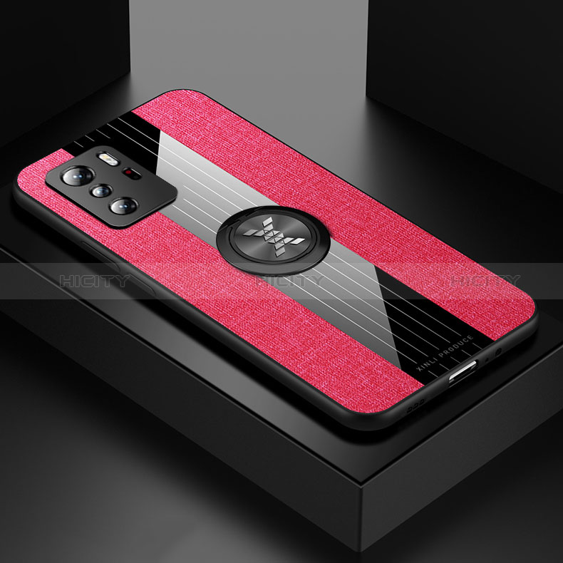 Custodia Silicone Ultra Sottile Morbida Cover con Magnetico Anello Supporto X01L per Xiaomi Poco X3 GT 5G Rosso