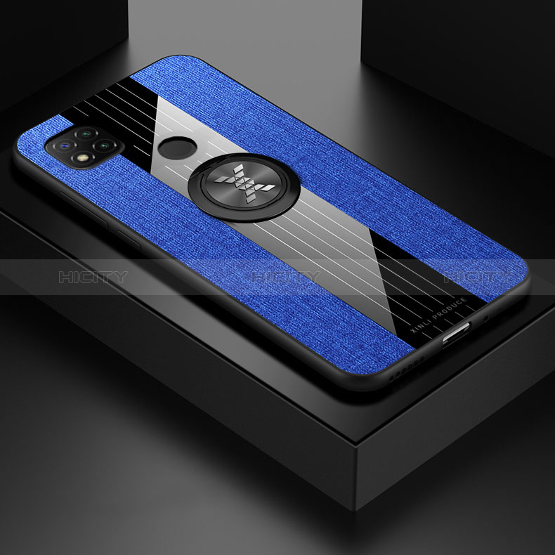 Custodia Silicone Ultra Sottile Morbida Cover con Magnetico Anello Supporto X01L per Xiaomi Redmi 10A 4G