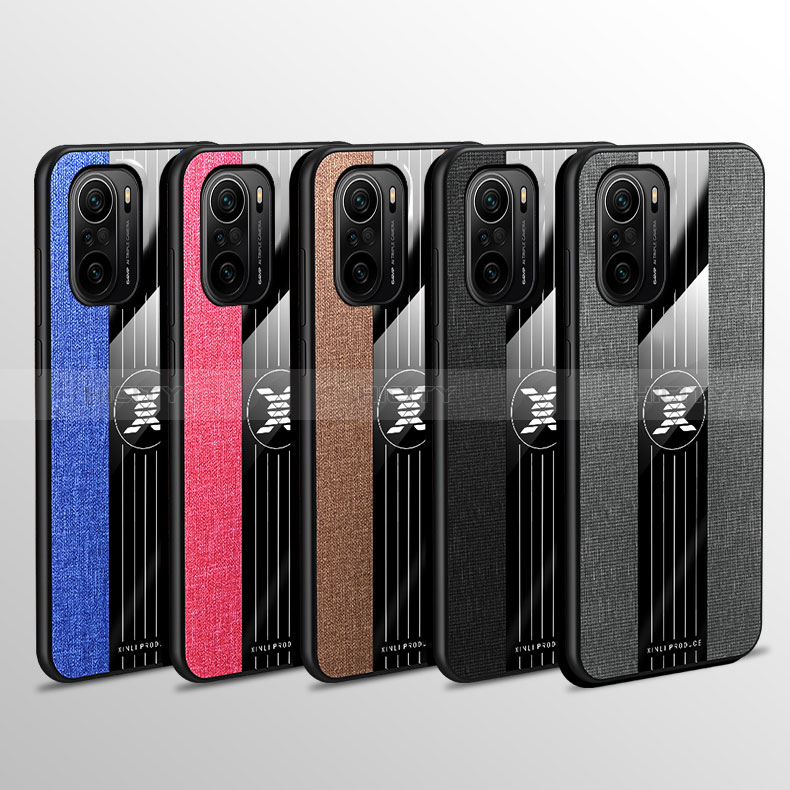 Custodia Silicone Ultra Sottile Morbida Cover con Magnetico Anello Supporto X01L per Xiaomi Redmi K40 Pro 5G