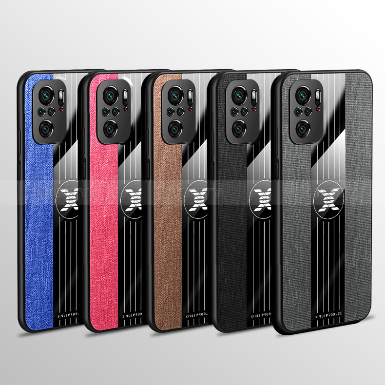 Custodia Silicone Ultra Sottile Morbida Cover con Magnetico Anello Supporto X01L per Xiaomi Redmi Note 10 4G