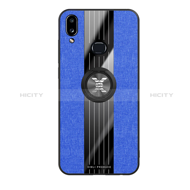 Custodia Silicone Ultra Sottile Morbida Cover con Magnetico Anello Supporto X02L per Samsung Galaxy A10s