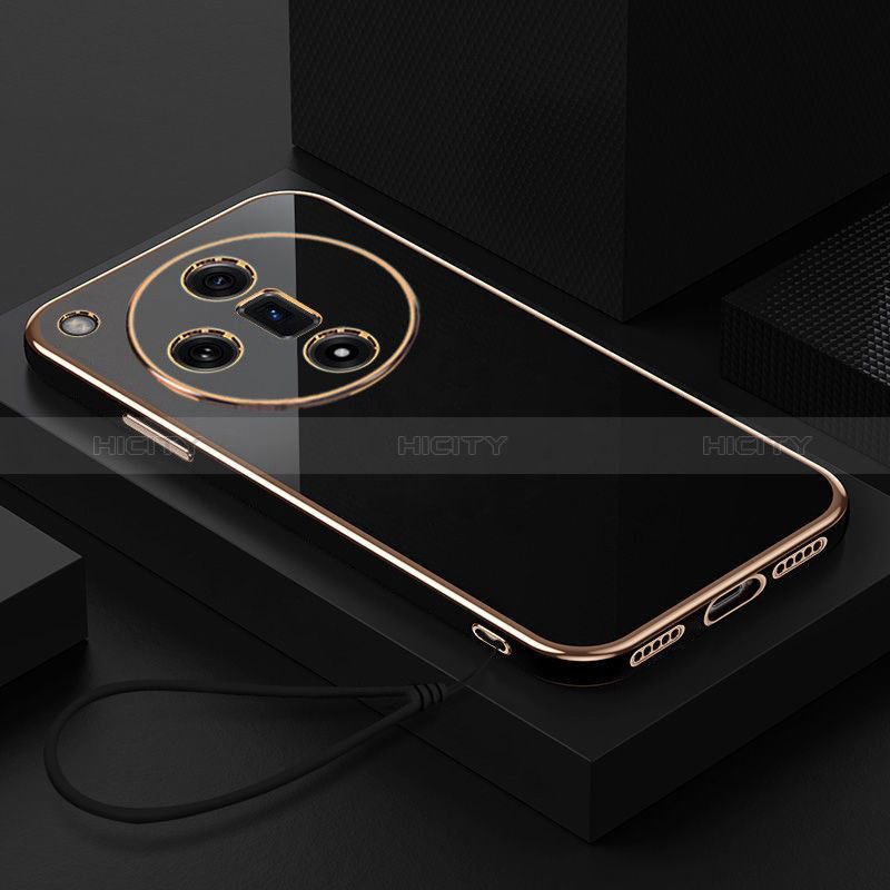 Custodia Silicone Ultra Sottile Morbida Cover con Magnetico Anello Supporto X03L per Oppo Find X7 5G