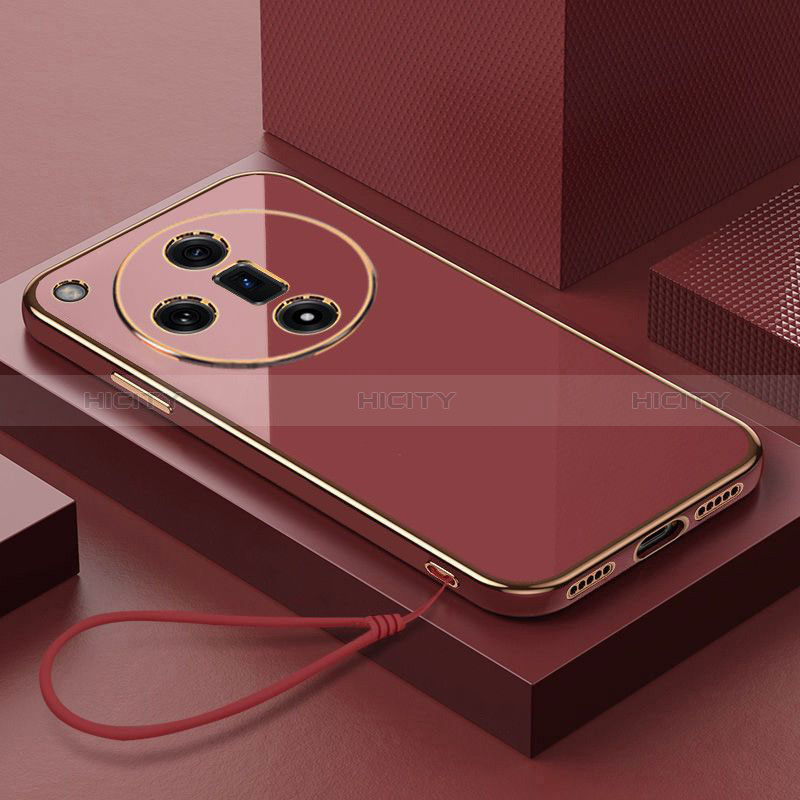 Custodia Silicone Ultra Sottile Morbida Cover con Magnetico Anello Supporto X03L per Oppo Find X7 5G