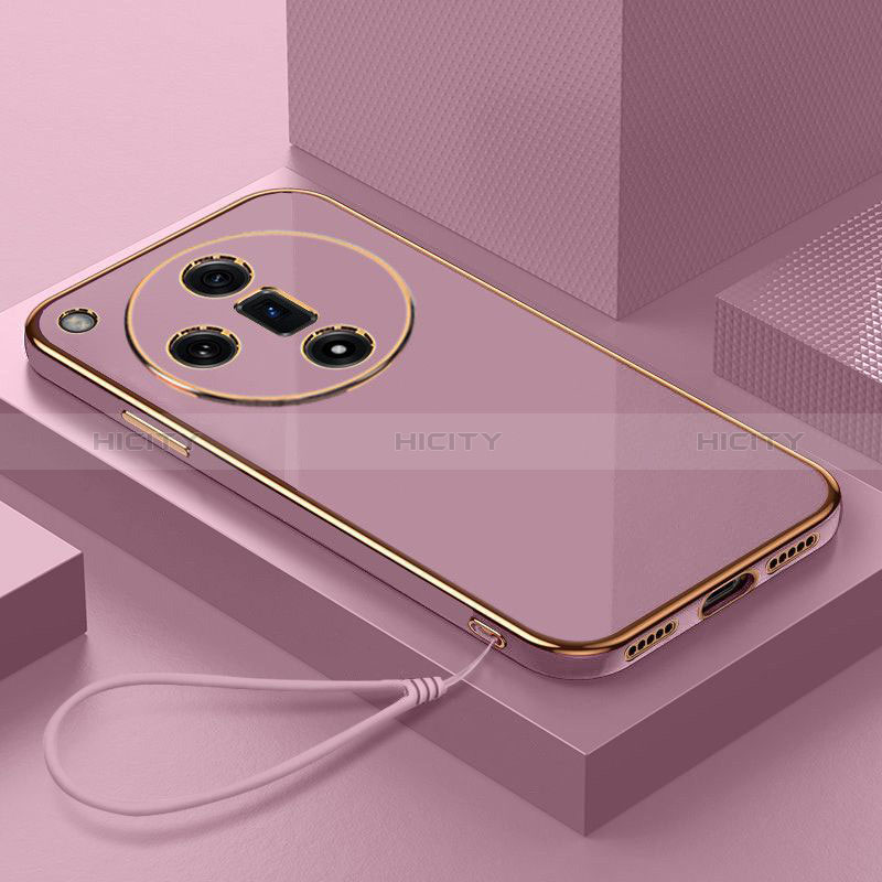 Custodia Silicone Ultra Sottile Morbida Cover con Magnetico Anello Supporto X03L per Oppo Find X7 5G