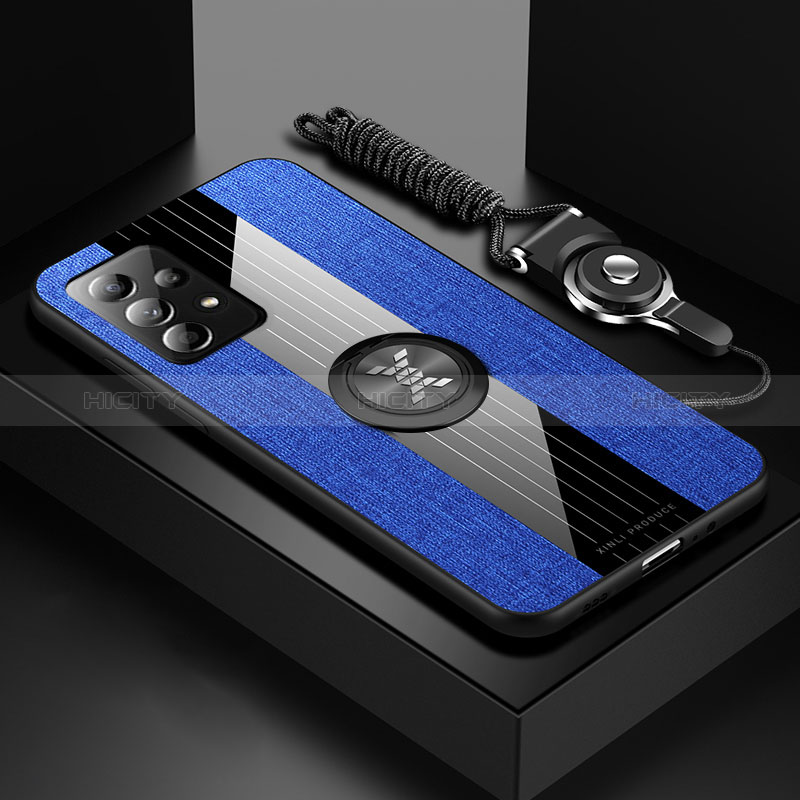 Custodia Silicone Ultra Sottile Morbida Cover con Magnetico Anello Supporto X03L per Samsung Galaxy A52s 5G