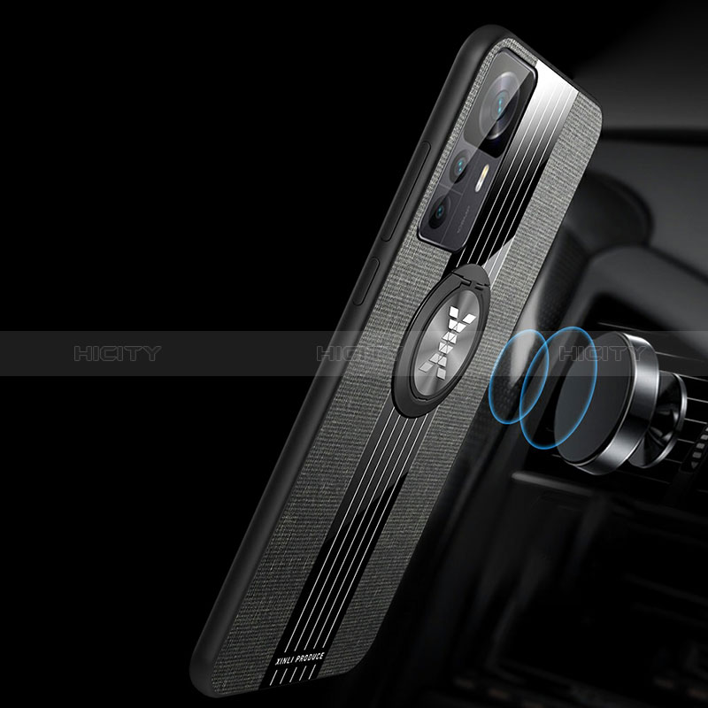 Custodia Silicone Ultra Sottile Morbida Cover con Magnetico Anello Supporto X03L per Xiaomi Mi 12T 5G