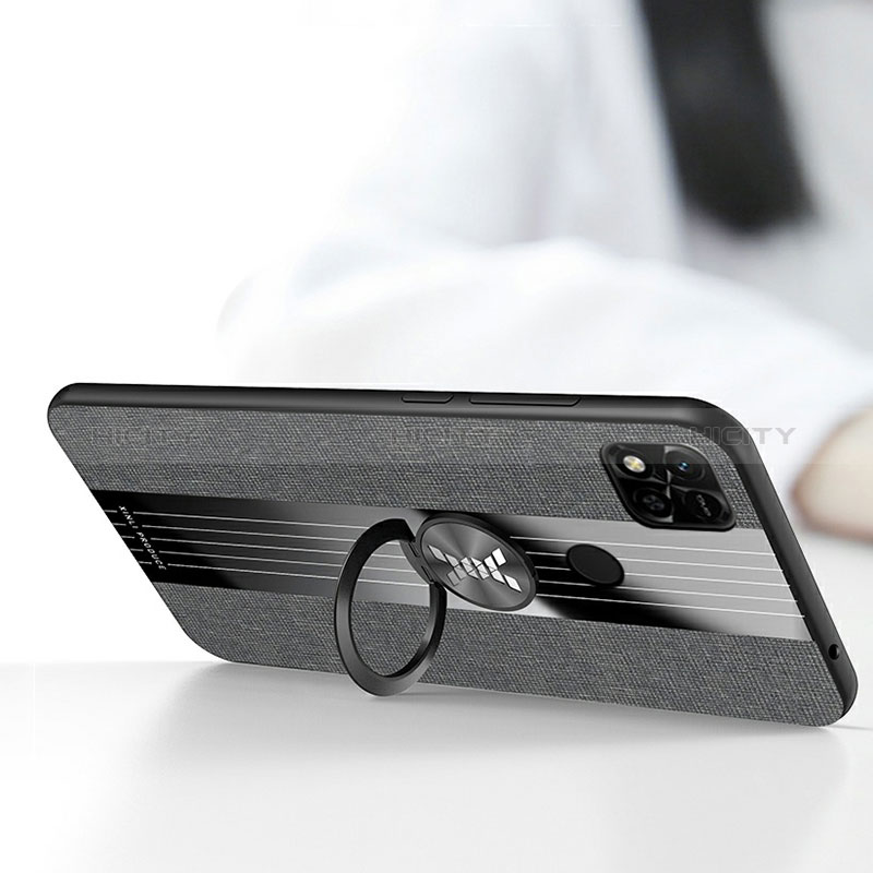 Custodia Silicone Ultra Sottile Morbida Cover con Magnetico Anello Supporto X03L per Xiaomi POCO C3