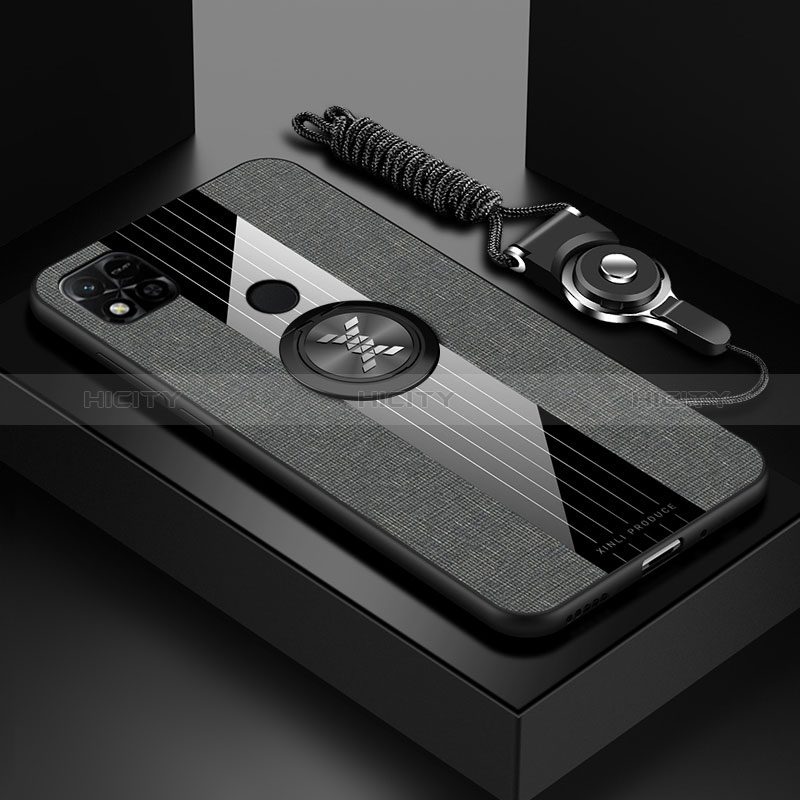 Custodia Silicone Ultra Sottile Morbida Cover con Magnetico Anello Supporto X03L per Xiaomi POCO C31