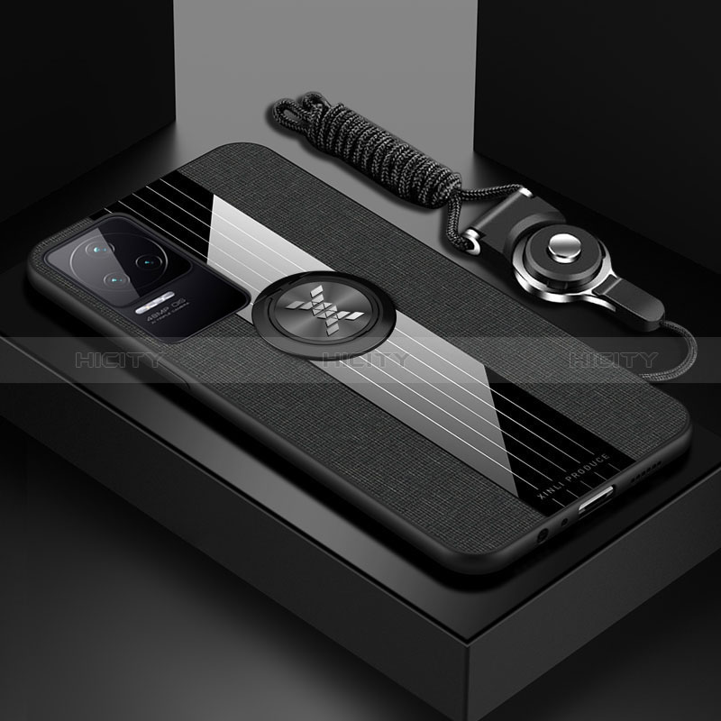 Custodia Silicone Ultra Sottile Morbida Cover con Magnetico Anello Supporto X03L per Xiaomi Poco F4 5G