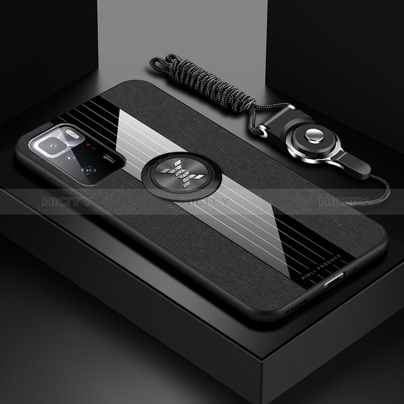 Custodia Silicone Ultra Sottile Morbida Cover con Magnetico Anello Supporto X03L per Xiaomi Poco X3 GT 5G