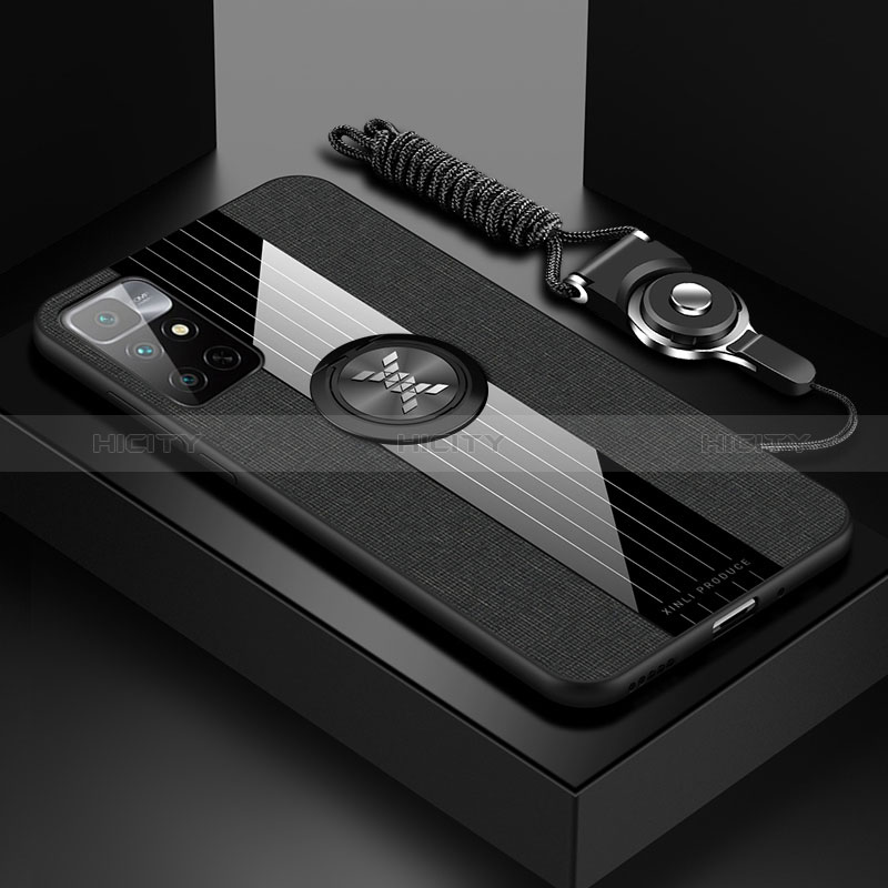 Custodia Silicone Ultra Sottile Morbida Cover con Magnetico Anello Supporto X03L per Xiaomi Redmi 10 (2022)