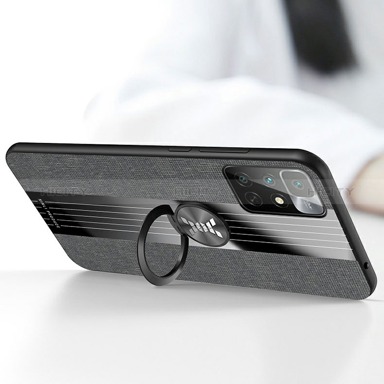 Custodia Silicone Ultra Sottile Morbida Cover con Magnetico Anello Supporto X03L per Xiaomi Redmi 10 4G
