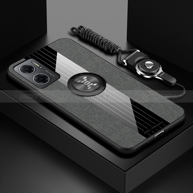 Custodia Silicone Ultra Sottile Morbida Cover con Magnetico Anello Supporto X03L per Xiaomi Redmi 10 5G