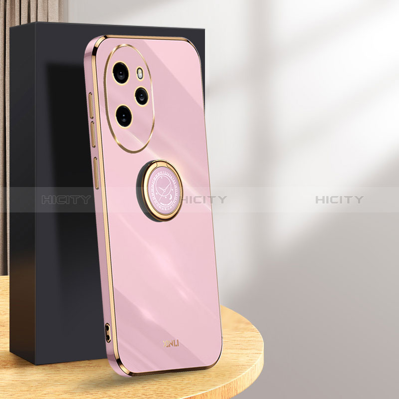 Custodia Silicone Ultra Sottile Morbida Cover con Magnetico Anello Supporto XL1 per Huawei Honor 100 Pro 5G