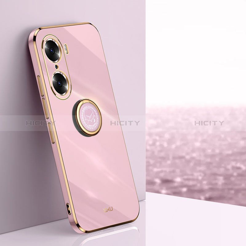 Custodia Silicone Ultra Sottile Morbida Cover con Magnetico Anello Supporto XL1 per Huawei Honor 60 Pro 5G