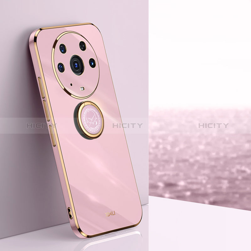 Custodia Silicone Ultra Sottile Morbida Cover con Magnetico Anello Supporto XL1 per Huawei Honor Magic3 Pro 5G