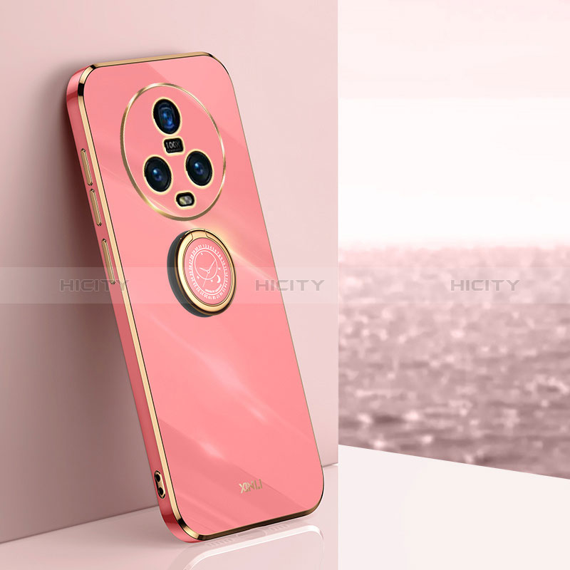 Custodia Silicone Ultra Sottile Morbida Cover con Magnetico Anello Supporto XL1 per Huawei Honor Magic5 5G