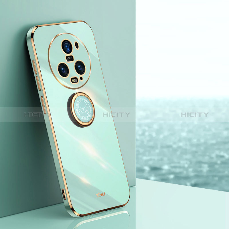 Custodia Silicone Ultra Sottile Morbida Cover con Magnetico Anello Supporto XL1 per Huawei Honor Magic5 Pro 5G