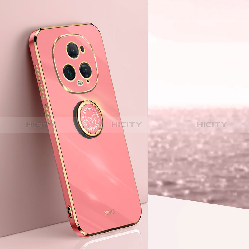 Custodia Silicone Ultra Sottile Morbida Cover con Magnetico Anello Supporto XL1 per Huawei Honor Magic5 Ultimate 5G