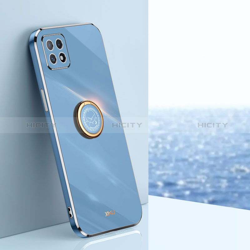 Custodia Silicone Ultra Sottile Morbida Cover con Magnetico Anello Supporto XL1 per Huawei Honor X30i Blu