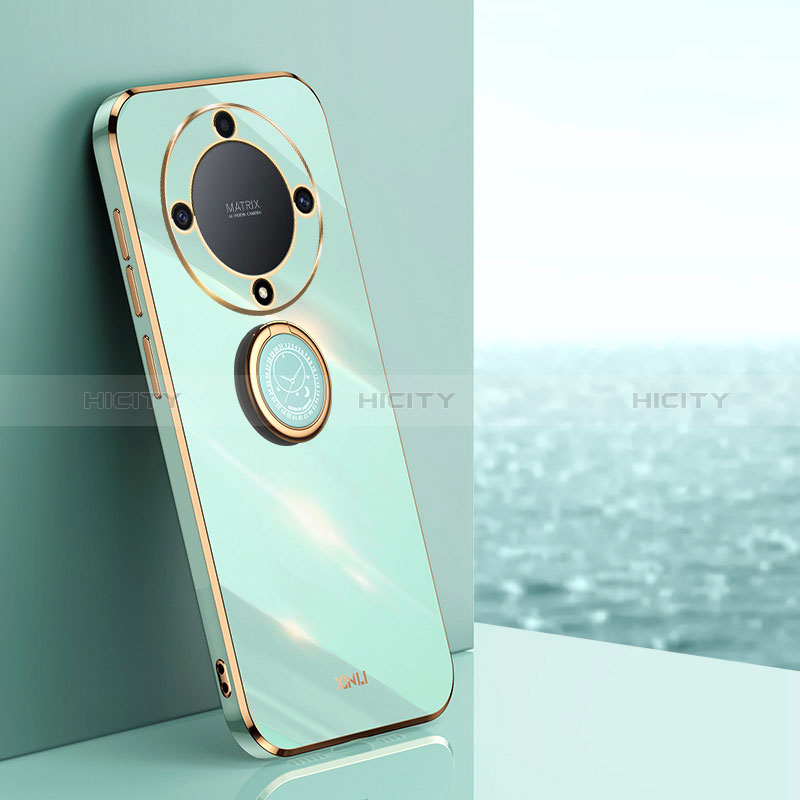 Custodia Silicone Ultra Sottile Morbida Cover con Magnetico Anello Supporto XL1 per Huawei Honor X9a 5G
