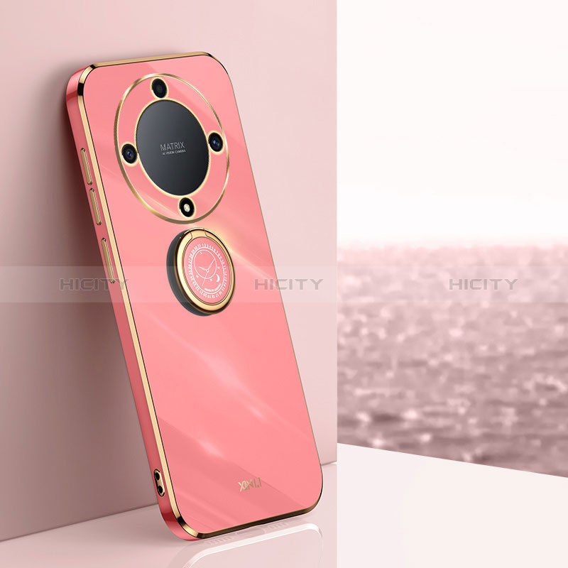 Custodia Silicone Ultra Sottile Morbida Cover con Magnetico Anello Supporto XL1 per Huawei Honor X9a 5G