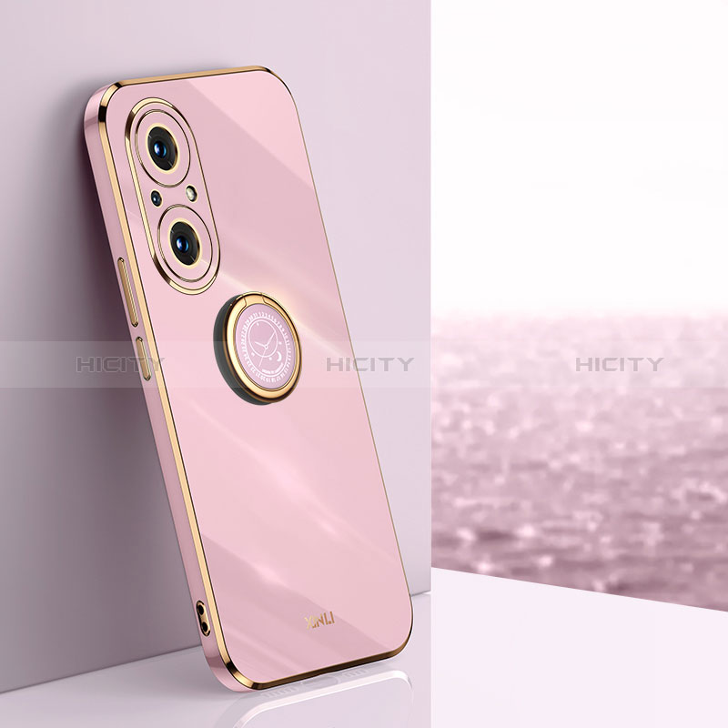 Custodia Silicone Ultra Sottile Morbida Cover con Magnetico Anello Supporto XL1 per Huawei Nova 9 SE