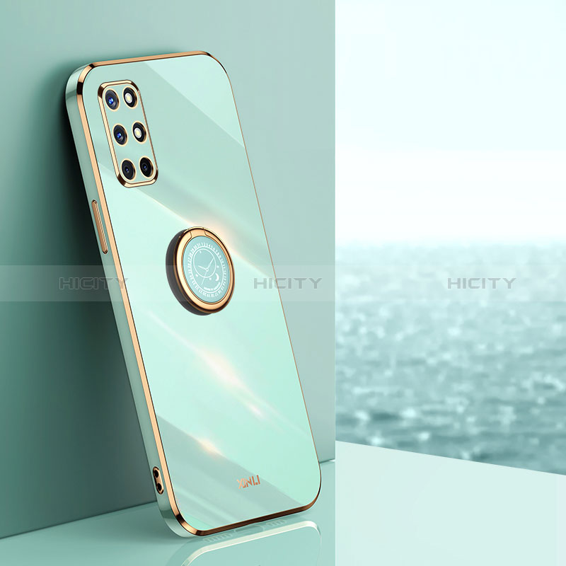 Custodia Silicone Ultra Sottile Morbida Cover con Magnetico Anello Supporto XL1 per OnePlus 9R 5G