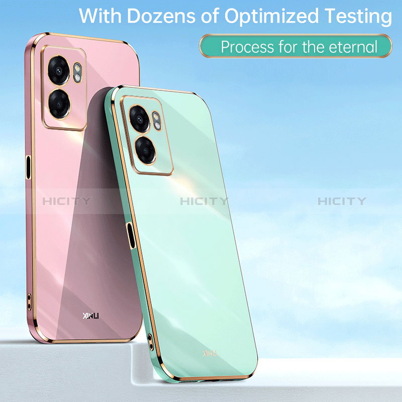 Custodia Silicone Ultra Sottile Morbida Cover con Magnetico Anello Supporto XL1 per Oppo A77 4G