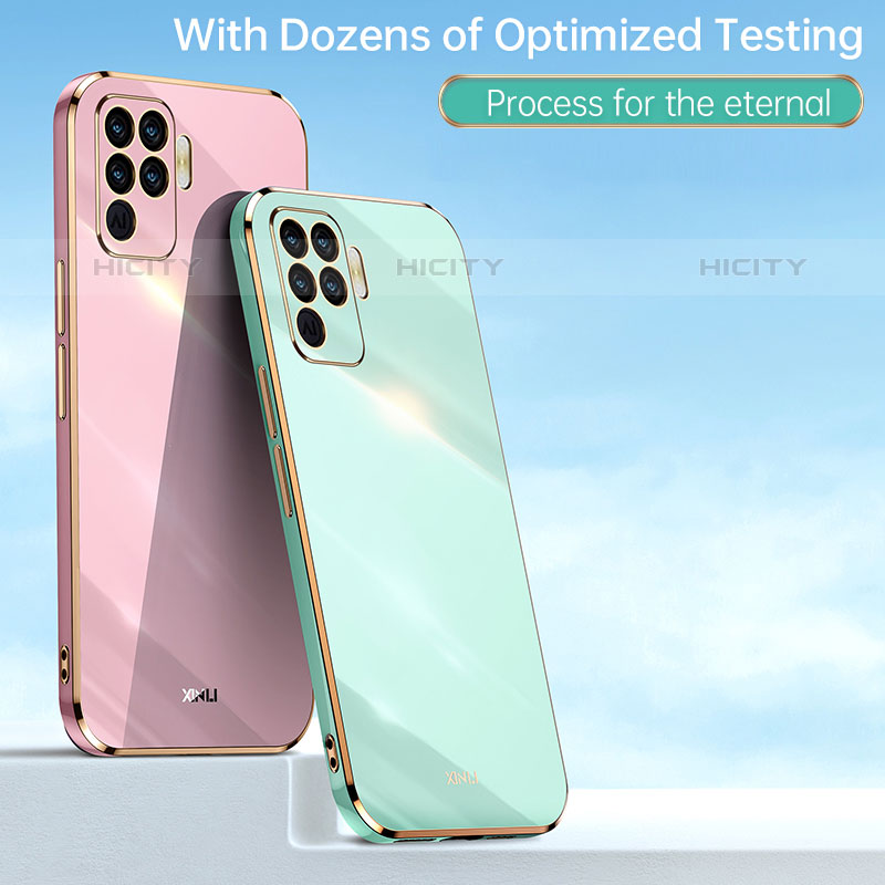 Custodia Silicone Ultra Sottile Morbida Cover con Magnetico Anello Supporto XL1 per Oppo F19 Pro