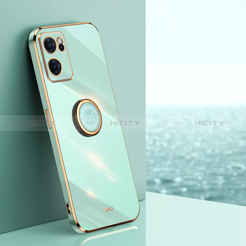 Custodia Silicone Ultra Sottile Morbida Cover con Magnetico Anello Supporto XL1 per Oppo Find X5 Lite 5G