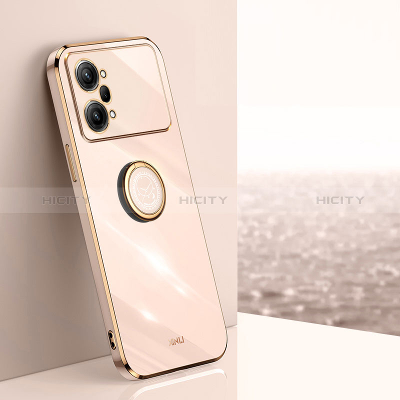 Custodia Silicone Ultra Sottile Morbida Cover con Magnetico Anello Supporto XL1 per Oppo K10 Pro 5G Oro