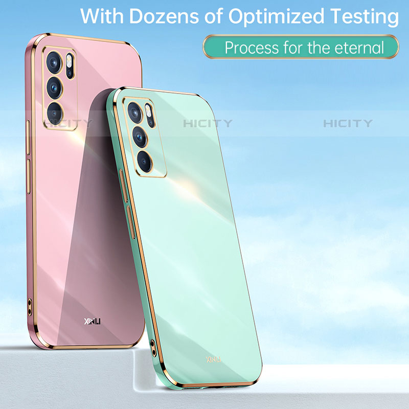 Custodia Silicone Ultra Sottile Morbida Cover con Magnetico Anello Supporto XL1 per Oppo Reno6 Pro 5G India