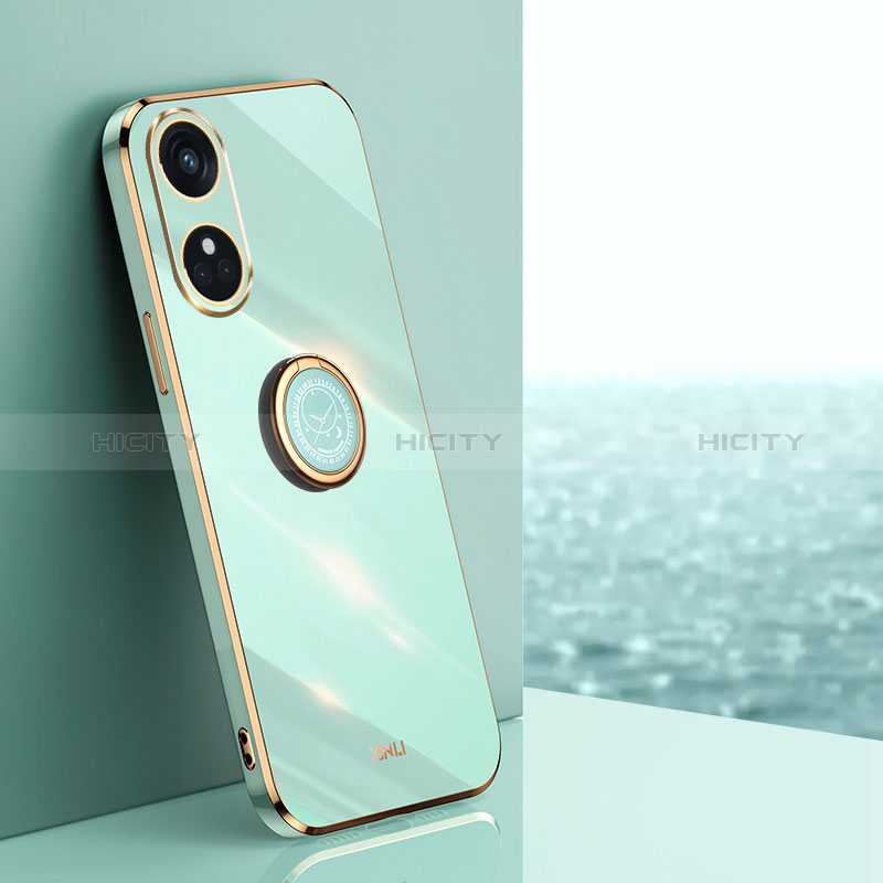 Custodia Silicone Ultra Sottile Morbida Cover con Magnetico Anello Supporto XL1 per Oppo Reno8 T 4G