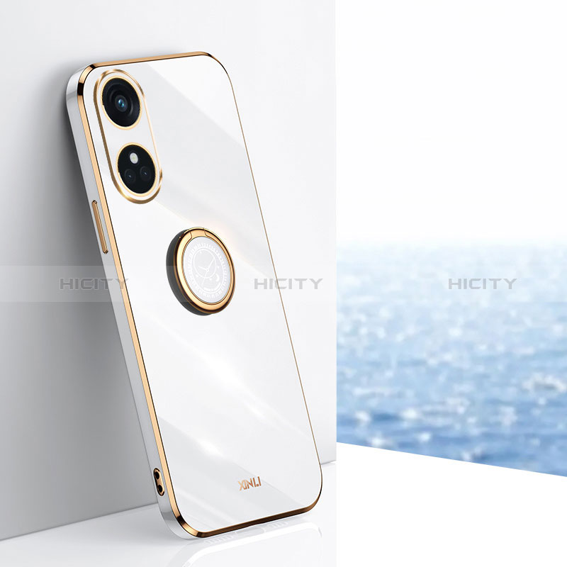 Custodia Silicone Ultra Sottile Morbida Cover con Magnetico Anello Supporto XL1 per Oppo Reno8 T 4G