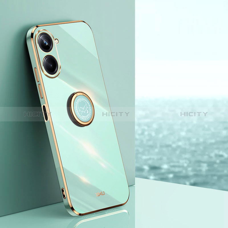 Custodia Silicone Ultra Sottile Morbida Cover con Magnetico Anello Supporto XL1 per Realme 10 Pro 5G