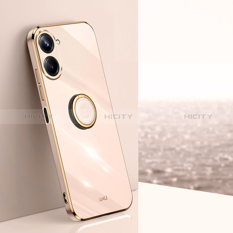 Custodia Silicone Ultra Sottile Morbida Cover con Magnetico Anello Supporto XL1 per Realme 10 Pro 5G