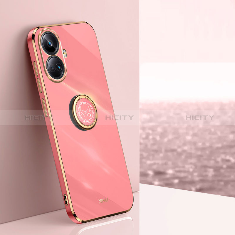 Custodia Silicone Ultra Sottile Morbida Cover con Magnetico Anello Supporto XL1 per Realme 10 Pro+ Plus 5G