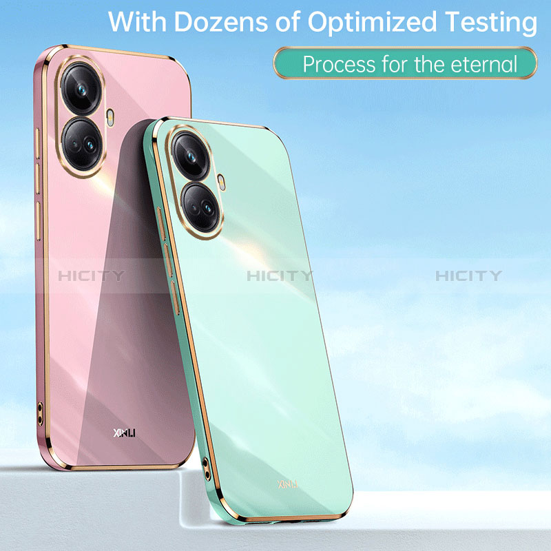 Custodia Silicone Ultra Sottile Morbida Cover con Magnetico Anello Supporto XL1 per Realme 10 Pro+ Plus 5G