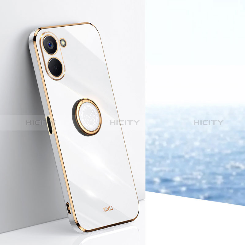 Custodia Silicone Ultra Sottile Morbida Cover con Magnetico Anello Supporto XL1 per Realme 10S 5G