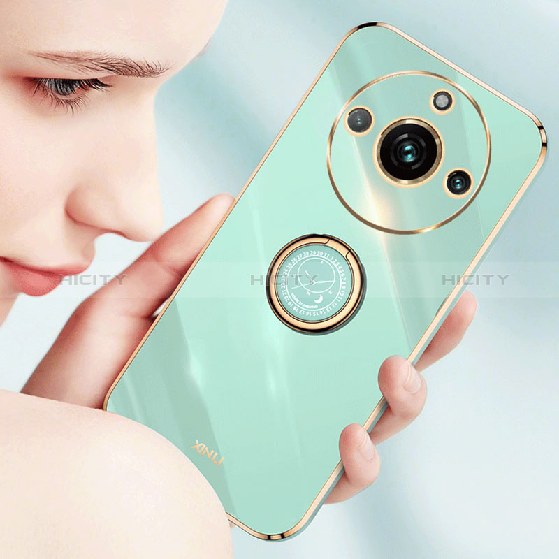 Custodia Silicone Ultra Sottile Morbida Cover con Magnetico Anello Supporto XL1 per Realme 11 Pro 5G